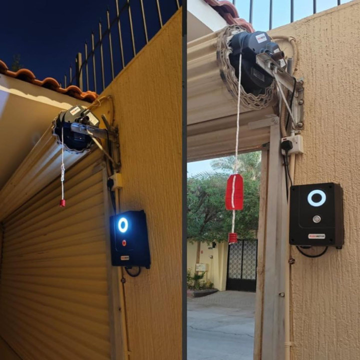 فتاحة أبواب دوارة بمحرك 600N أوتوماتيكية شديدة التحمل 120W | حمولة 60 كجم وارتفاع 5 متر للمرآب والأبواب الصناعية
