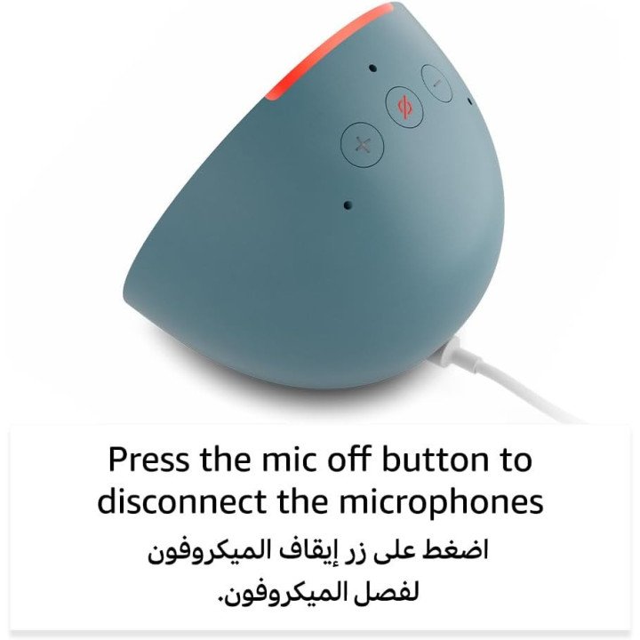 ايكو شو 5 الجيل الثالث: شاشة ذكية وساعة منبه بصوت نقي. تحكم بأجهزة بيتك، شغل قرآن وموسيقى بصوتك