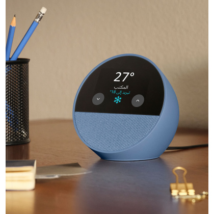 ساعة Echo Spot (إصدار 2024)، ساعة ذكية بصوت واضح + أليكسا