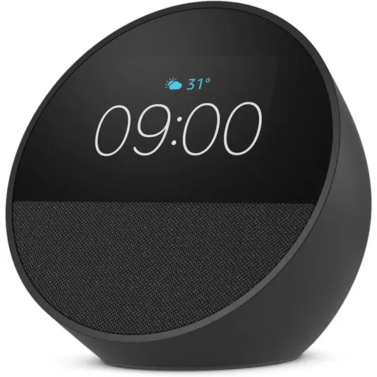 ساعة Echo Spot (إصدار 2024)، ساعة ذكية بصوت واضح + أليكسا