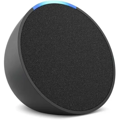 Echo Pop | سماعة بلوتوث ذكية مع أليكسا | استخدم صوتك للتحكم بالأجهزة المنزلية الذكية، وتشغيل تلاوة القرآن أو الموسيقى، وغيرها المزيد (متوفر الآن باللهجة الخليجية)