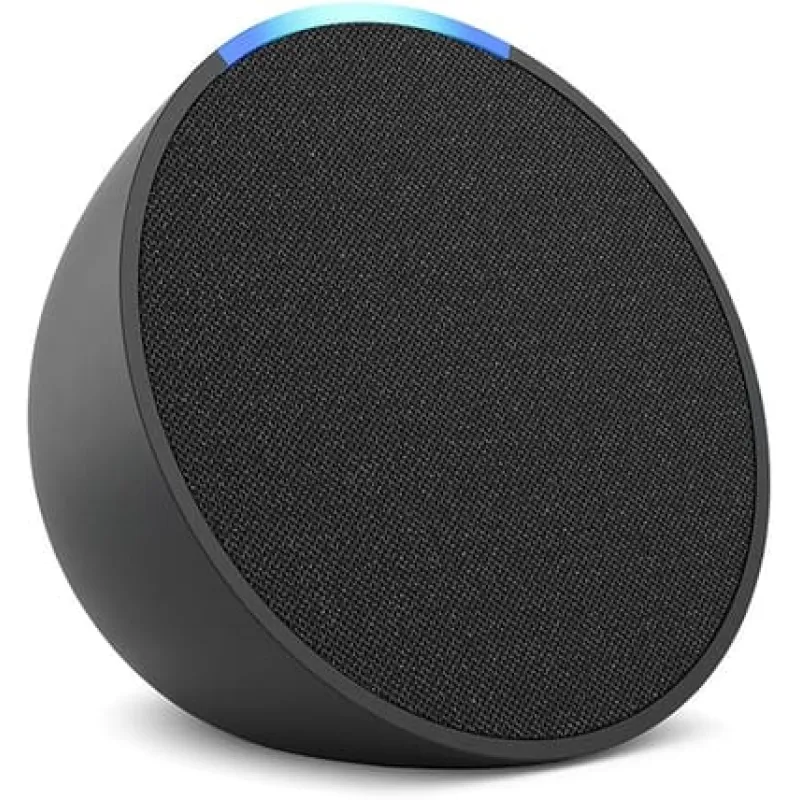 Echo Pop | سماعة بلوتوث ذكية مع أليكسا | استخدم صوتك للتحكم بالأجهزة المنزلية الذكية، وتشغيل تلاوة القرآن أو الموسيقى، وغيرها المزيد (متوفر الآن باللهجة الخليجية)