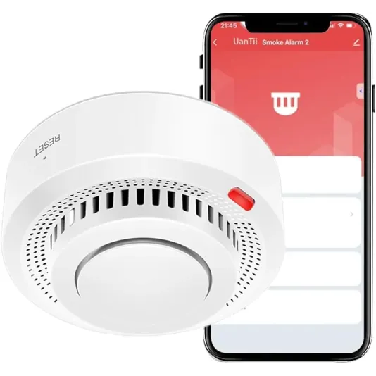 Smart Smoke Detector for Fire Protection, Tuya WiFi Smoke Sensor