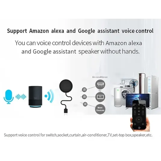 ريموت ذكي للتحكم بالأجهزة المنزلية، تحكم عن بعد عبر الجوال وأليكسا بكل سهولة