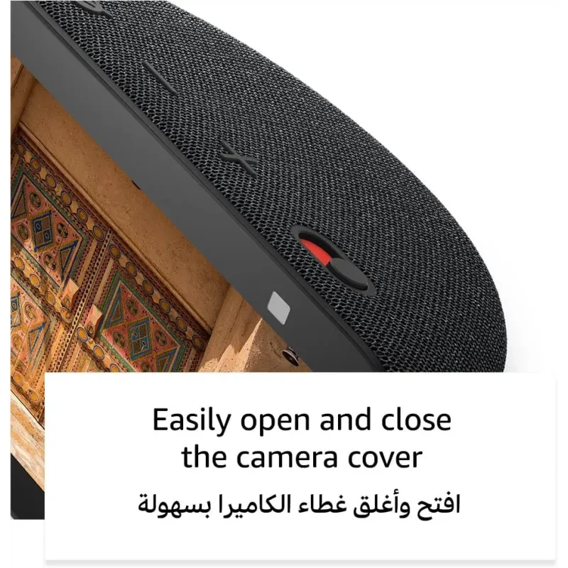 جهاز Echo Show 5 | الجيل الثالث بشاشة ذكية وساعة منبه بصوت أكثر وضوحًا | استخدم صوتك للتحكم بالأجهزة المنزلية الذكية، وتشغيل الموسيقى أو تلاوة القرآن والمزيد
