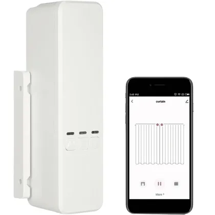 Smart Wi-Fi Curtain Motor with Remote Control, Compatible with Alexa, Google Assistant, and Smart Life App