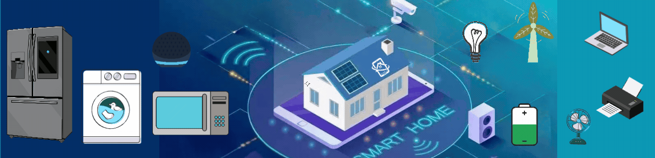 Smart home appliances visually displaying energy consumption